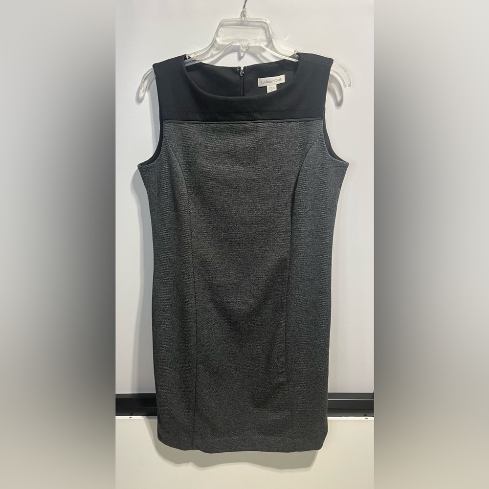 Coldwater Creek Black and Gray Fall and Winter dress Size 10-12
